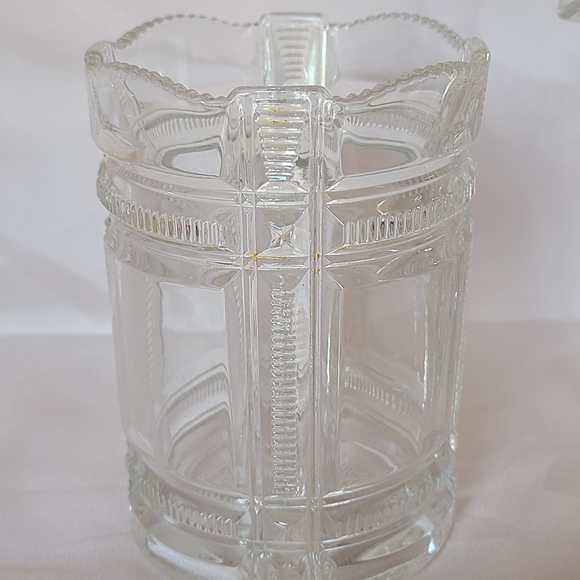 Antique Duncan & Sons Cryptic Zipper Nova Scotia Ribbon Stars Pitcher Sugar Set - Picture 10 of 11